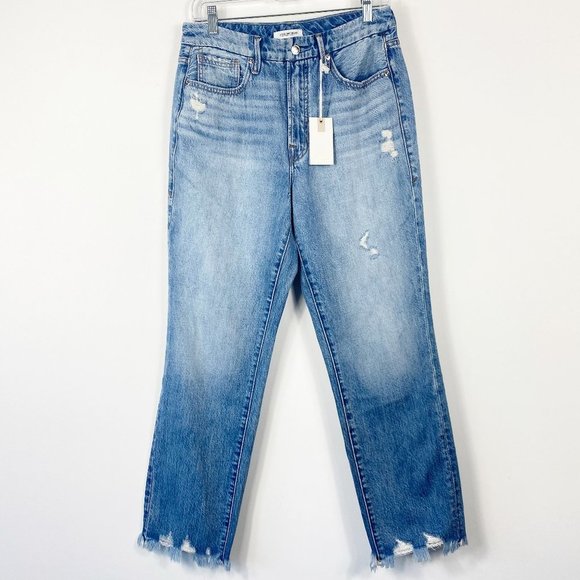 Good American Light Blue Straight Leg Jeans - Picture 2 of 15